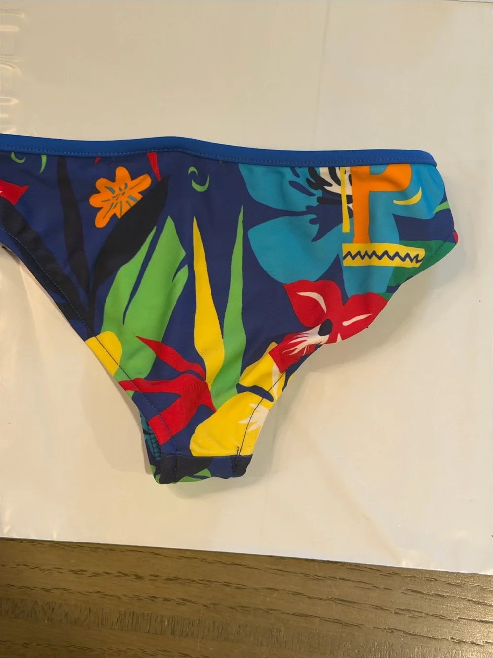 Ralph Lauren Multicolor Tropical Kids Swim Set with Long Sleeve Rash Guard